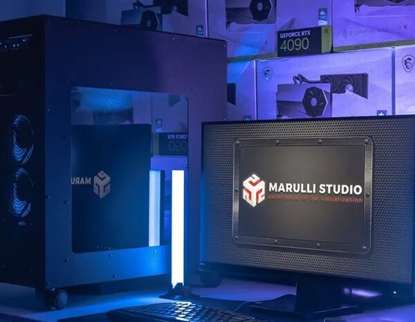 Marulli Studio 工作室内景与 RTX 4090 主机