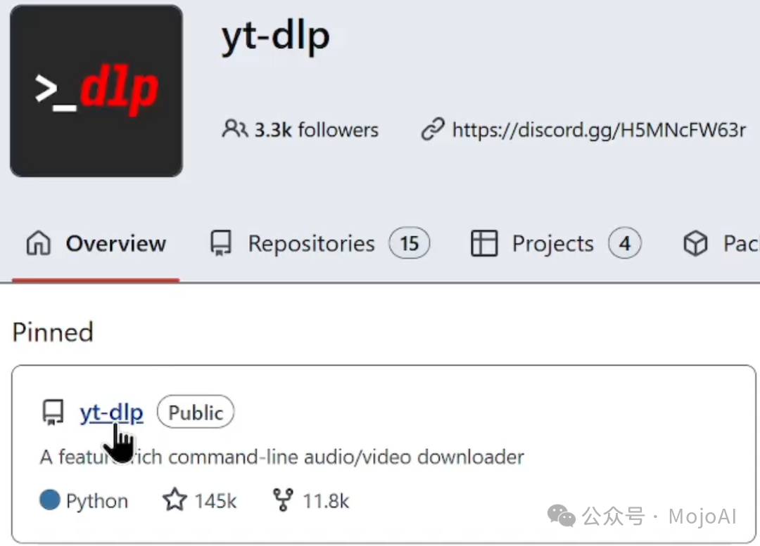 yt-dlp的GitHub主页