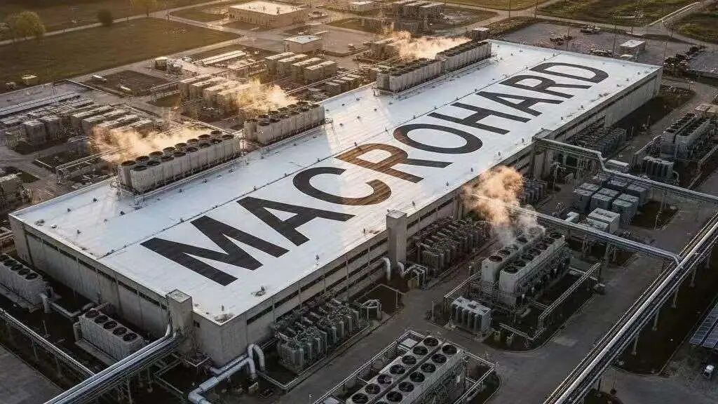 黄昏下的MACROHARD工厂外景