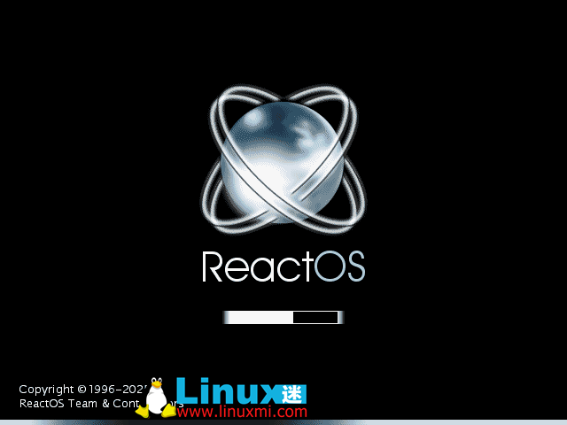 ReactOS系统启动界面
