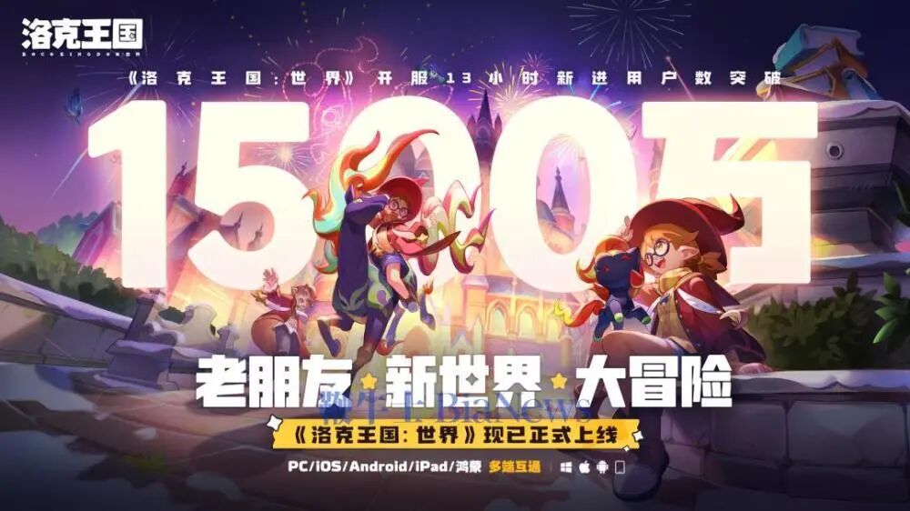 《洛克王国:世界》开服13小时用户突破1500万