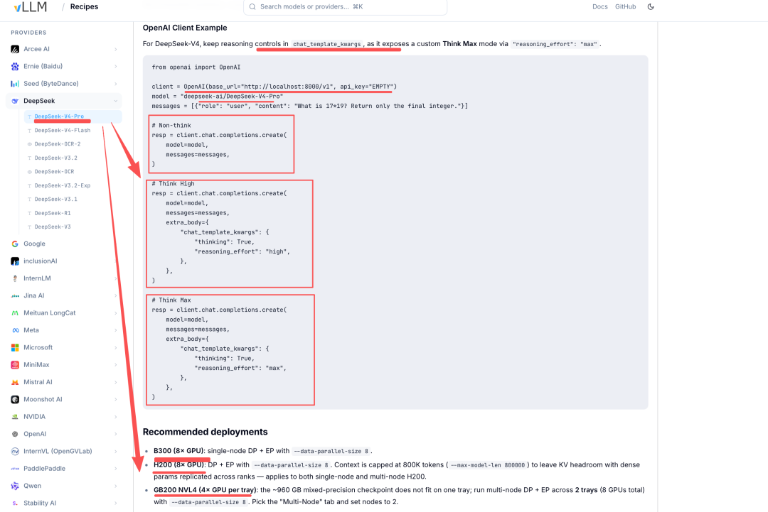 DeepSeek V4三种思考模式调用代码示例