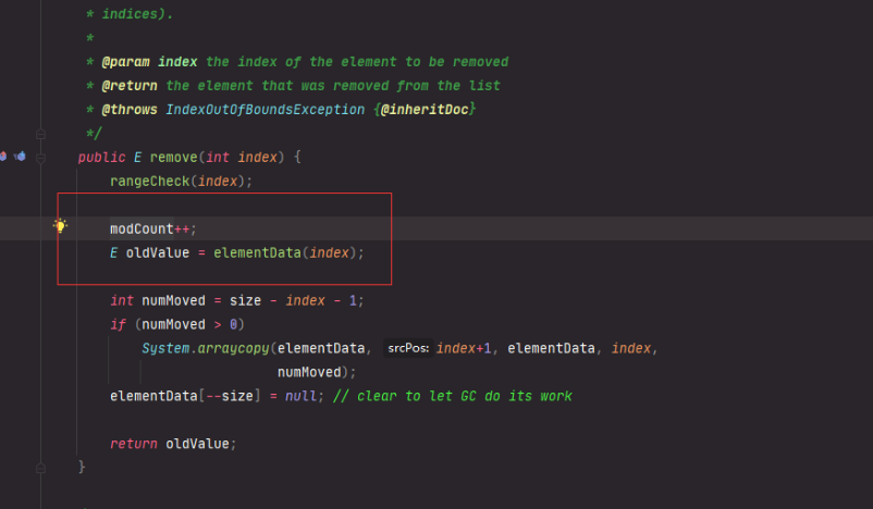 ArrayList remove方法源码