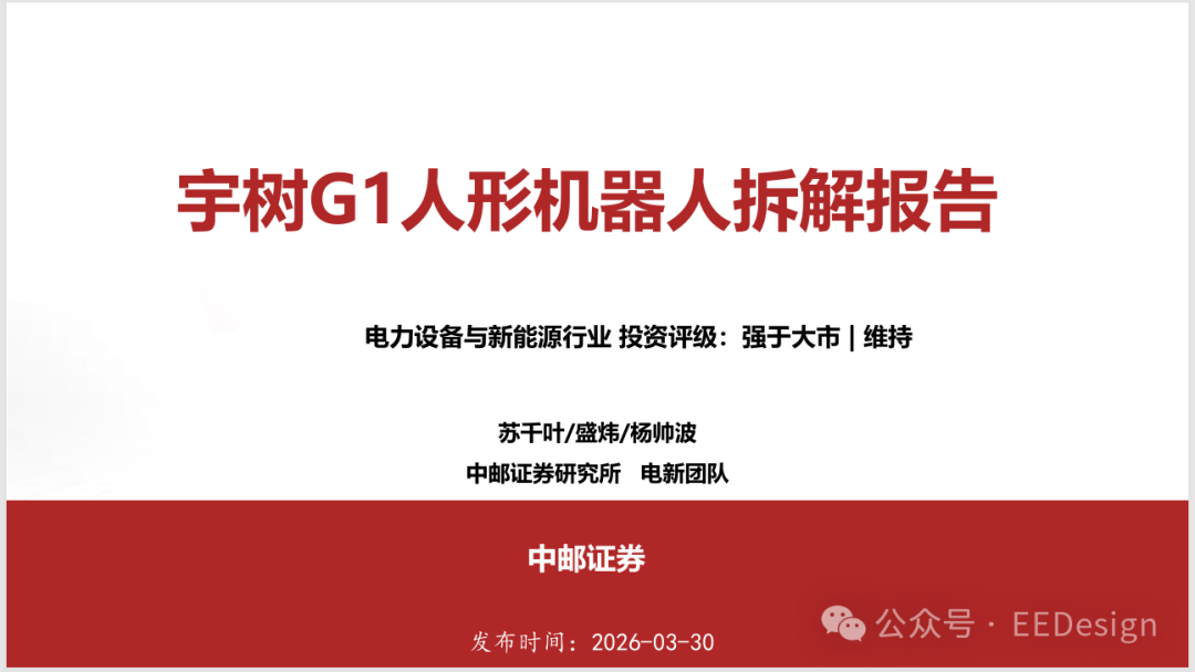 宇树G1人形机器人拆解报告封面