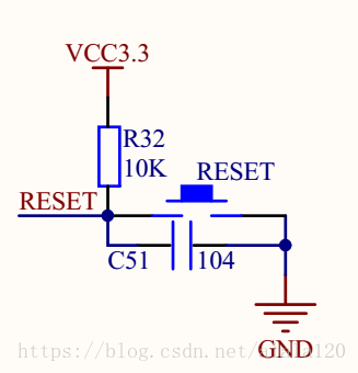 STM32手动复位电路原理图(含RC上电复位)