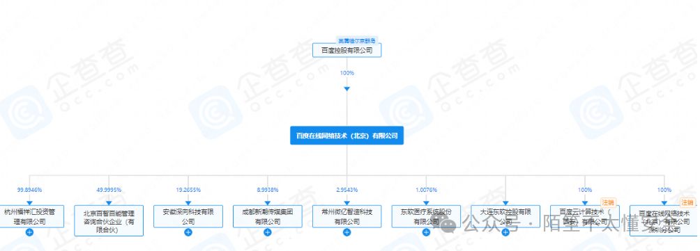 企业股权控制结构图示例