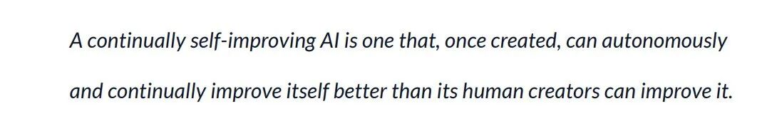 持续自我改进AI的定义文字图片