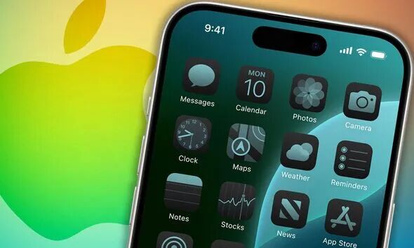 iPhone主屏幕界面示意图