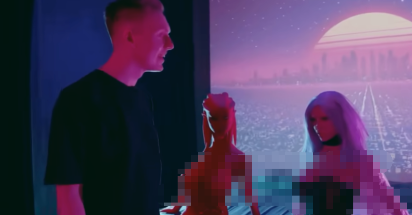 赛博朋克风格的虚拟城市与人物