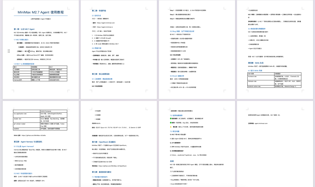 M2.7生成的Word文档教程内容