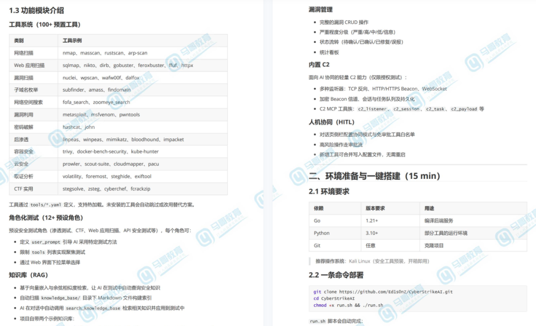 CyberStrikeAI 功能模块、环境准备与一键部署说明
