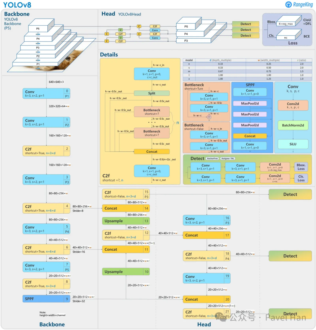 YOLOv8模型整体架构图