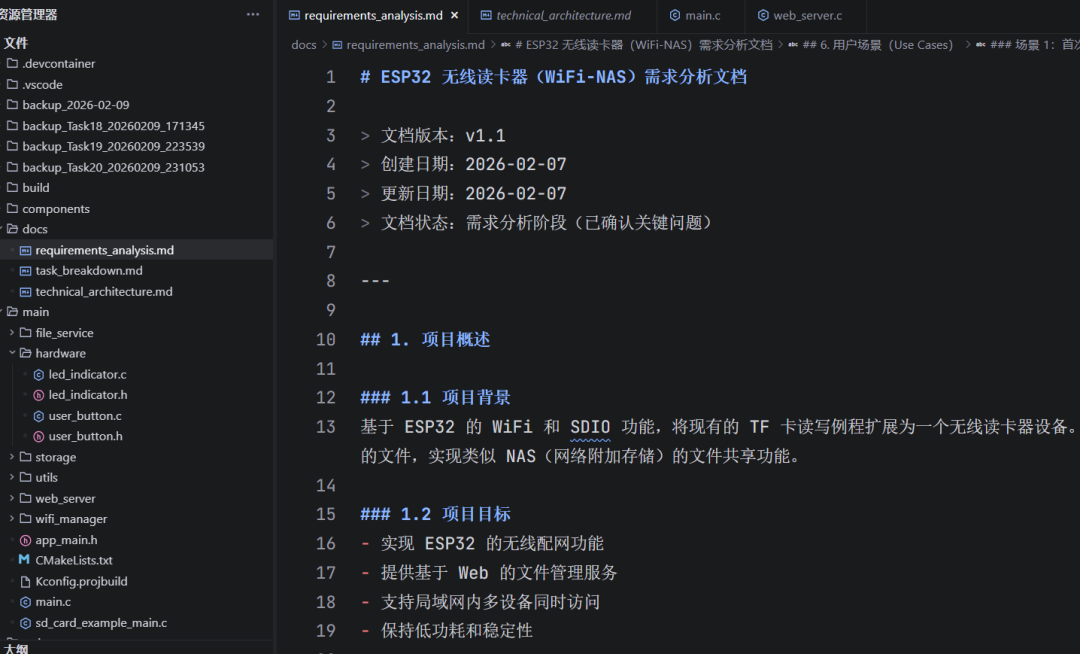 AI生成的ESP32无线读卡器需求分析文档