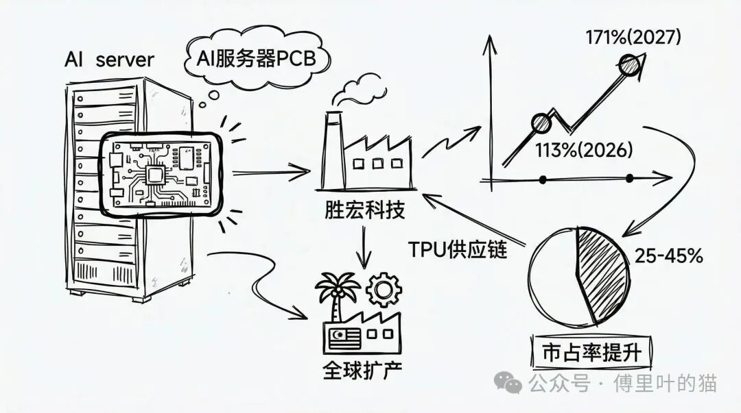 AI服务器PCB产业链增长与市场份额预测