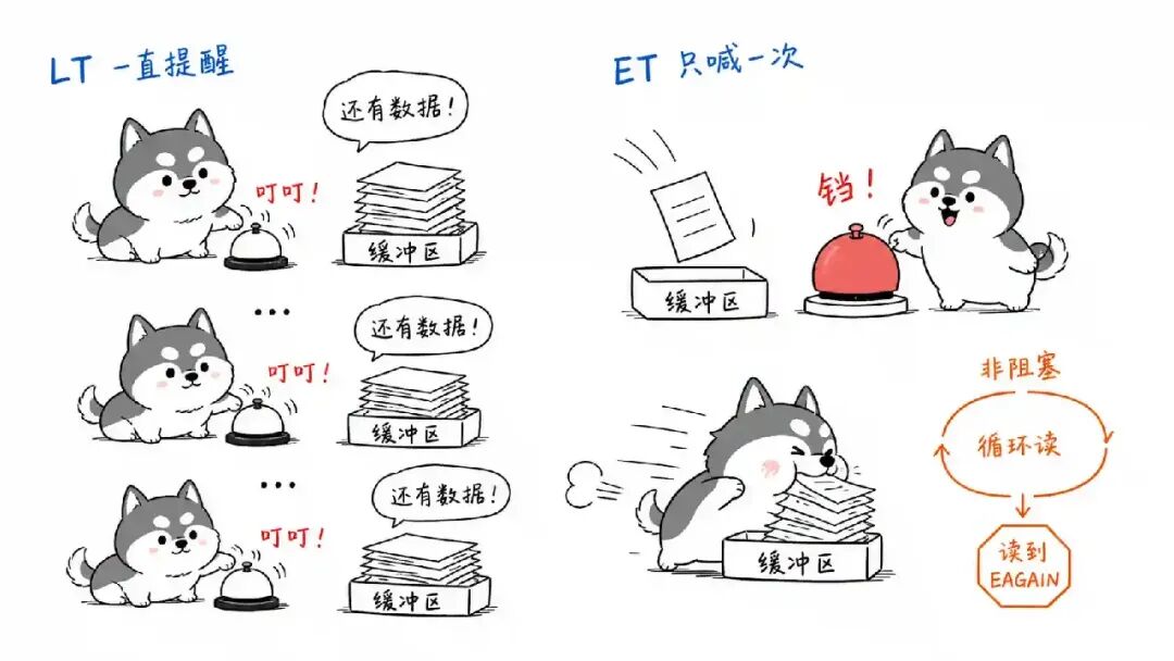 epoll LT 和 ET 触发模式