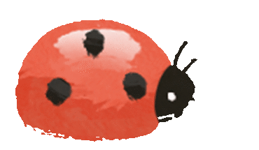 一只可爱的卡通瓢虫