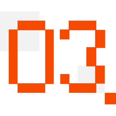 像素风格数字03