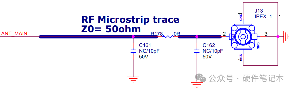 射频电路及天线接口原理图