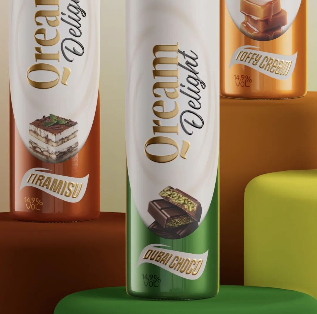 Qream Delight三款瓶装产品展示