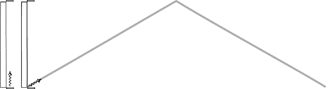 展示光钟思想实验的动画示意图