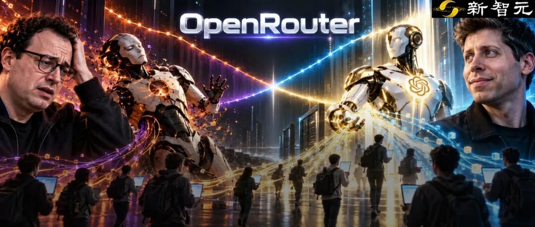 OpenRouter平台OpenAI与Anthropic模型竞争格局宣传图