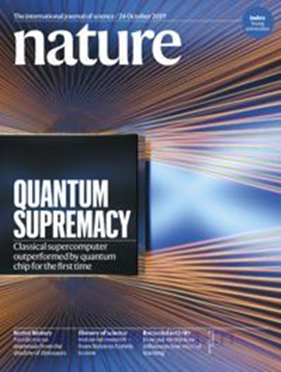 宣布量子优越性的《自然》杂志封面