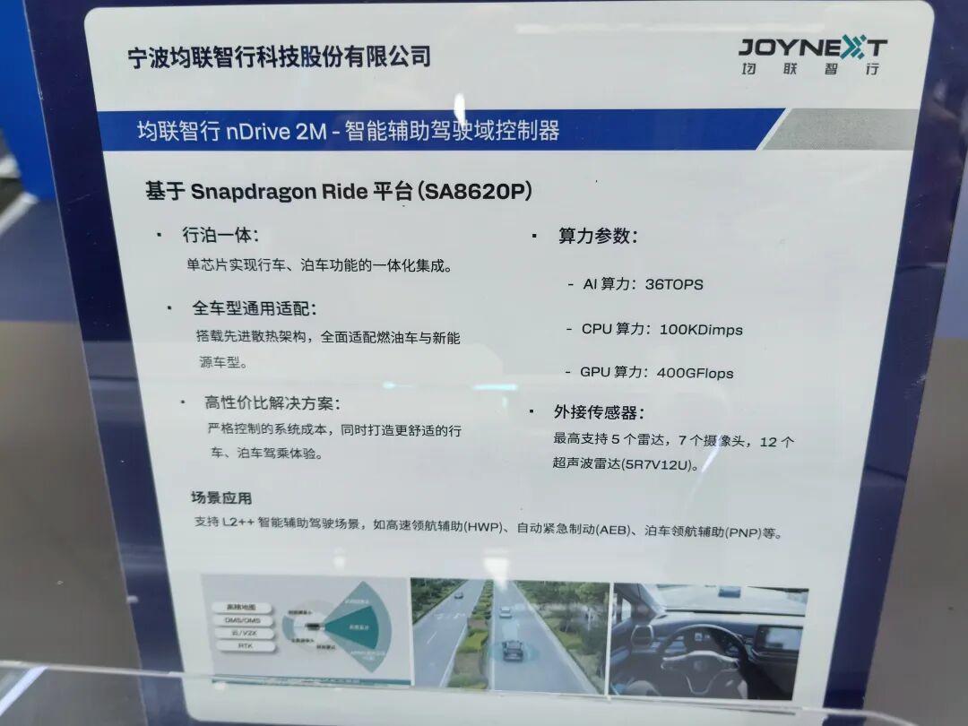 均联智行nDrive 2M域控展板