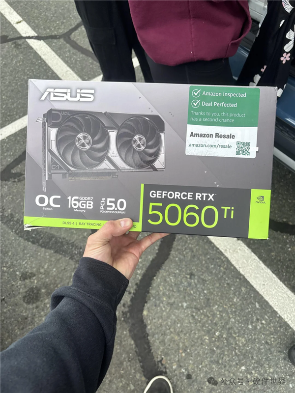 ASUS RTX 5060 Ti 16GB OC 显卡包装盒 Amazon Resale 退货盲盒