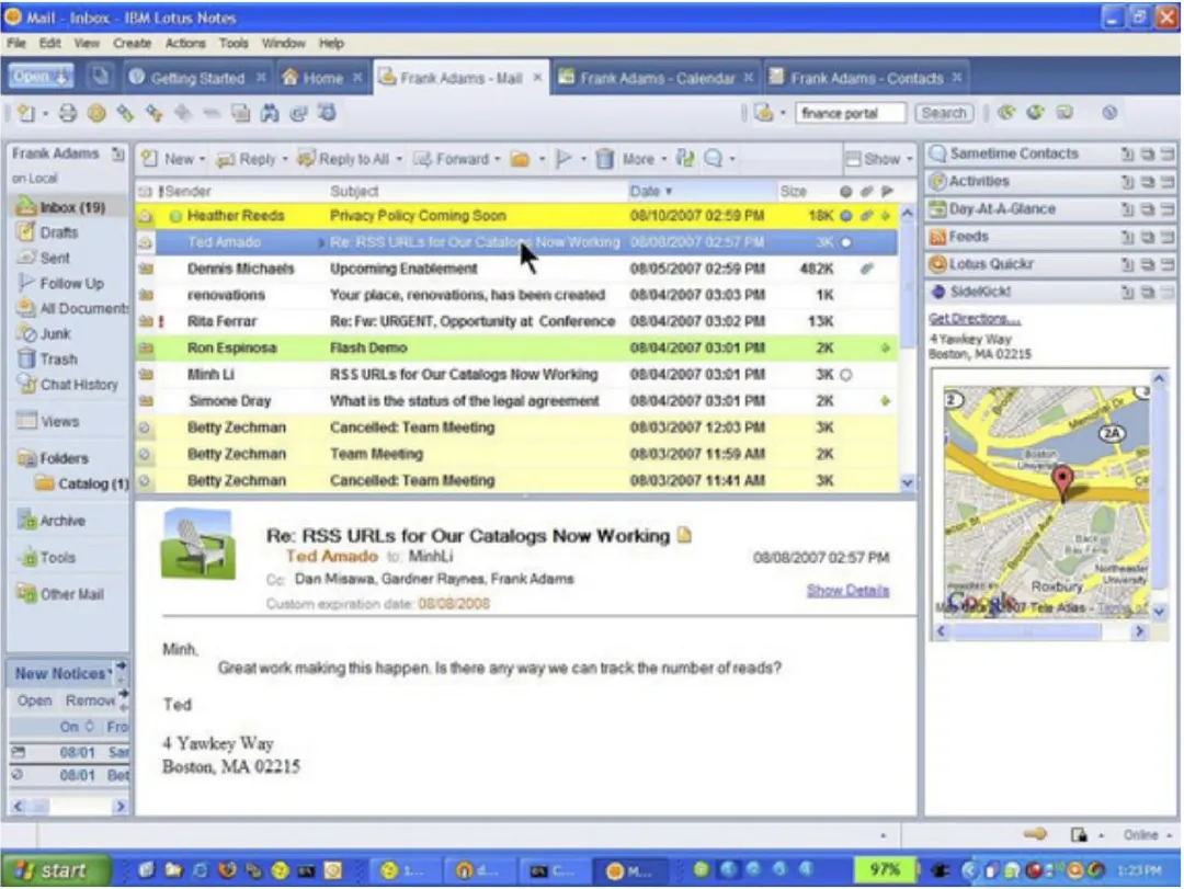 IBM Lotus Notes 邮件客户端界面