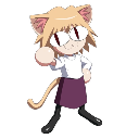 动漫风格猫耳女孩插图