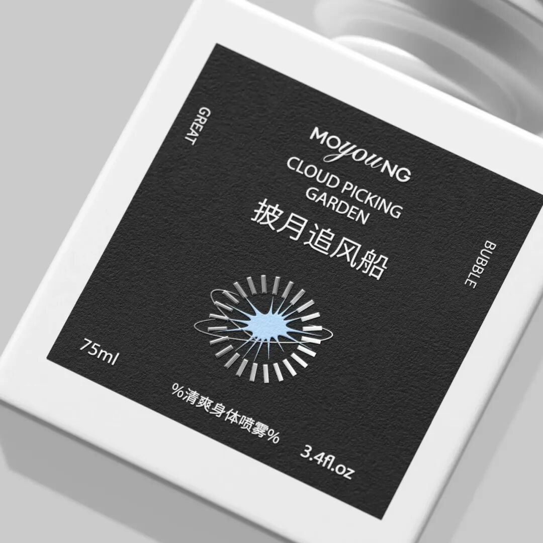 披月追风船白色包装盒特写