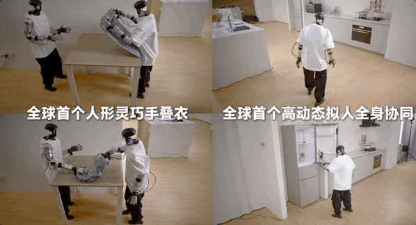 西湖机器人 WR1 综合演示灵巧手叠衣与高动态全身协同