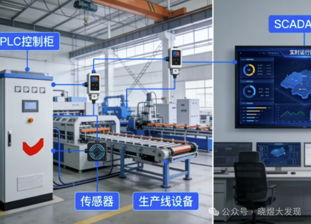 SCADA系统与PLC控制柜监控场景