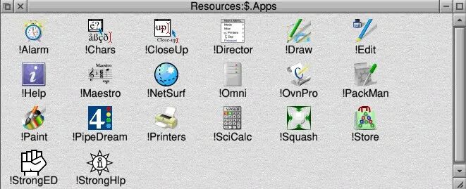 RISC OS默认应用程序窗口