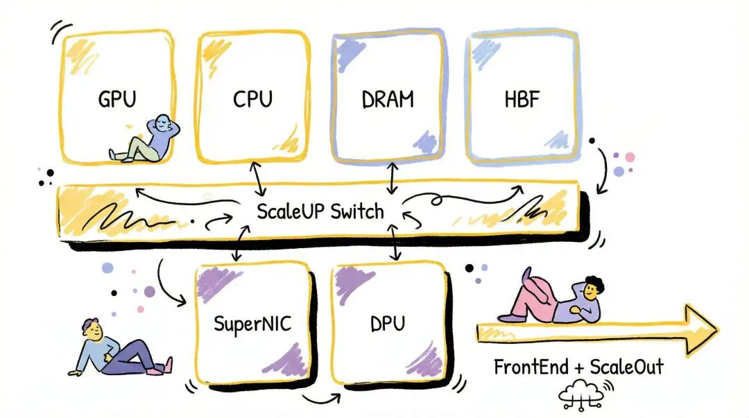 以GPU为中心的服务器重构架构示意图