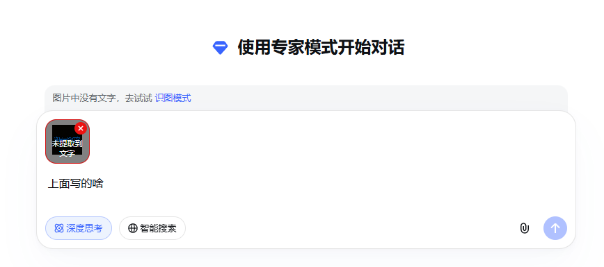 使用专家模式未提取文字