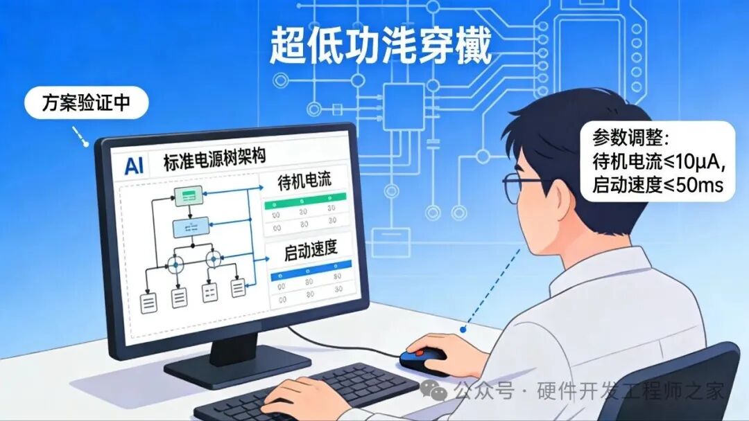AI辅助生成的超低功耗电源树架构验证界面