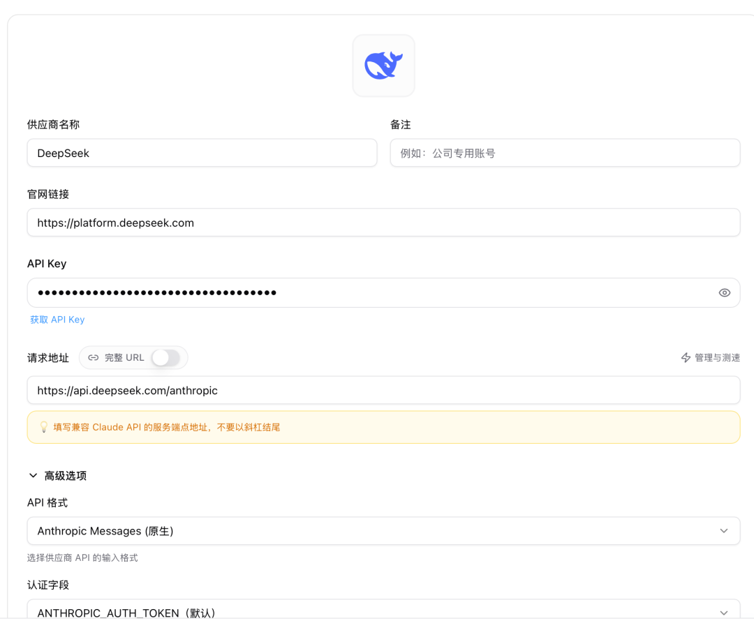配置 DeepSeek API