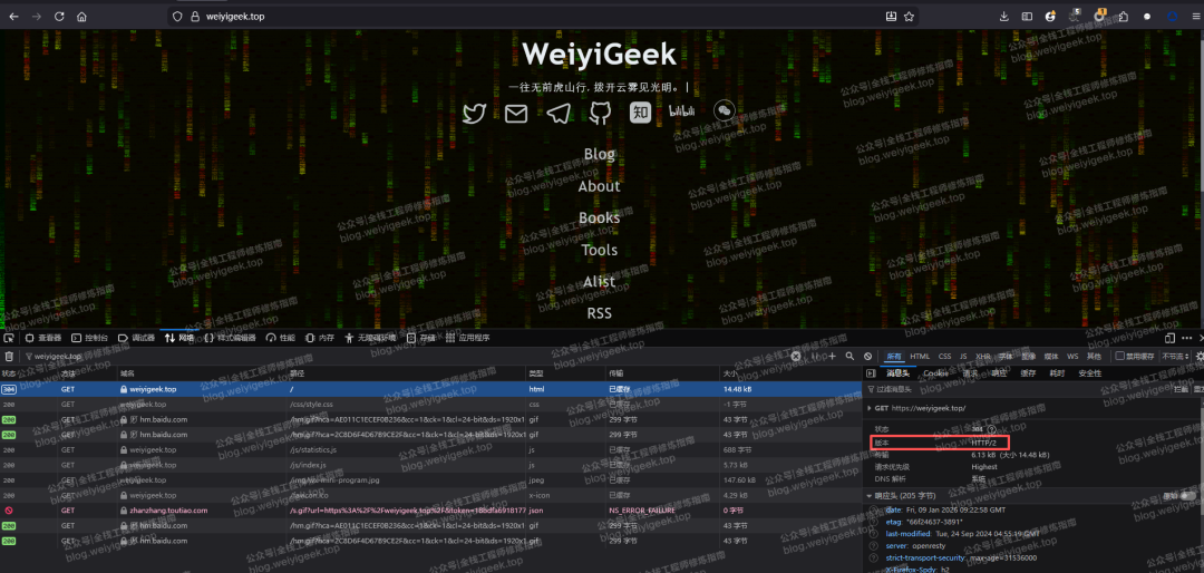作者个人网站启用HTTP/2.0
