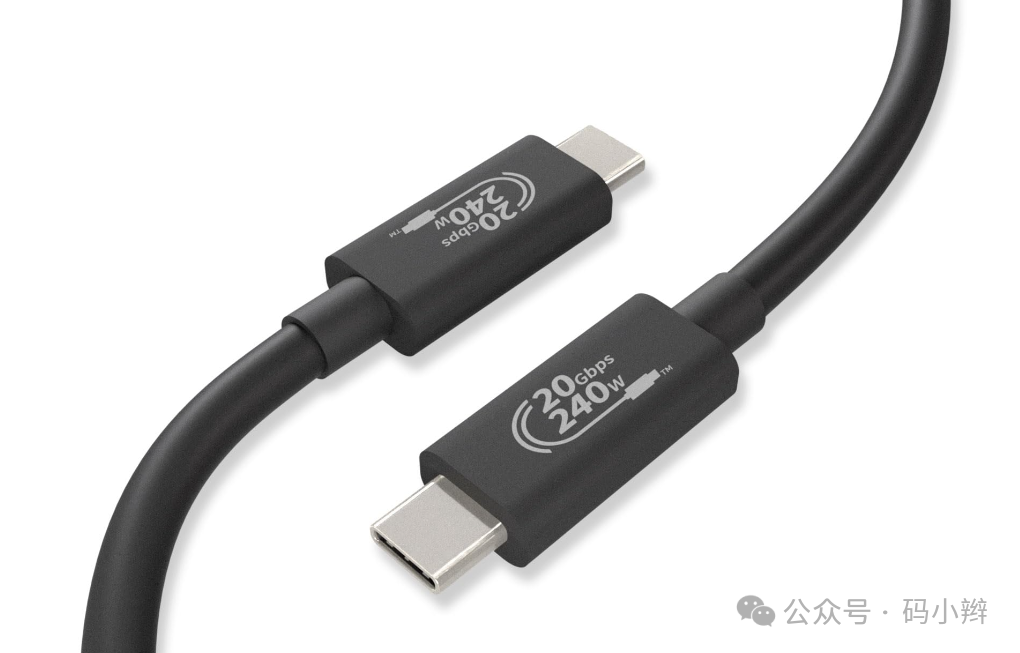 USB4 Type-C数据线,支持20Gbps传输与240W快充