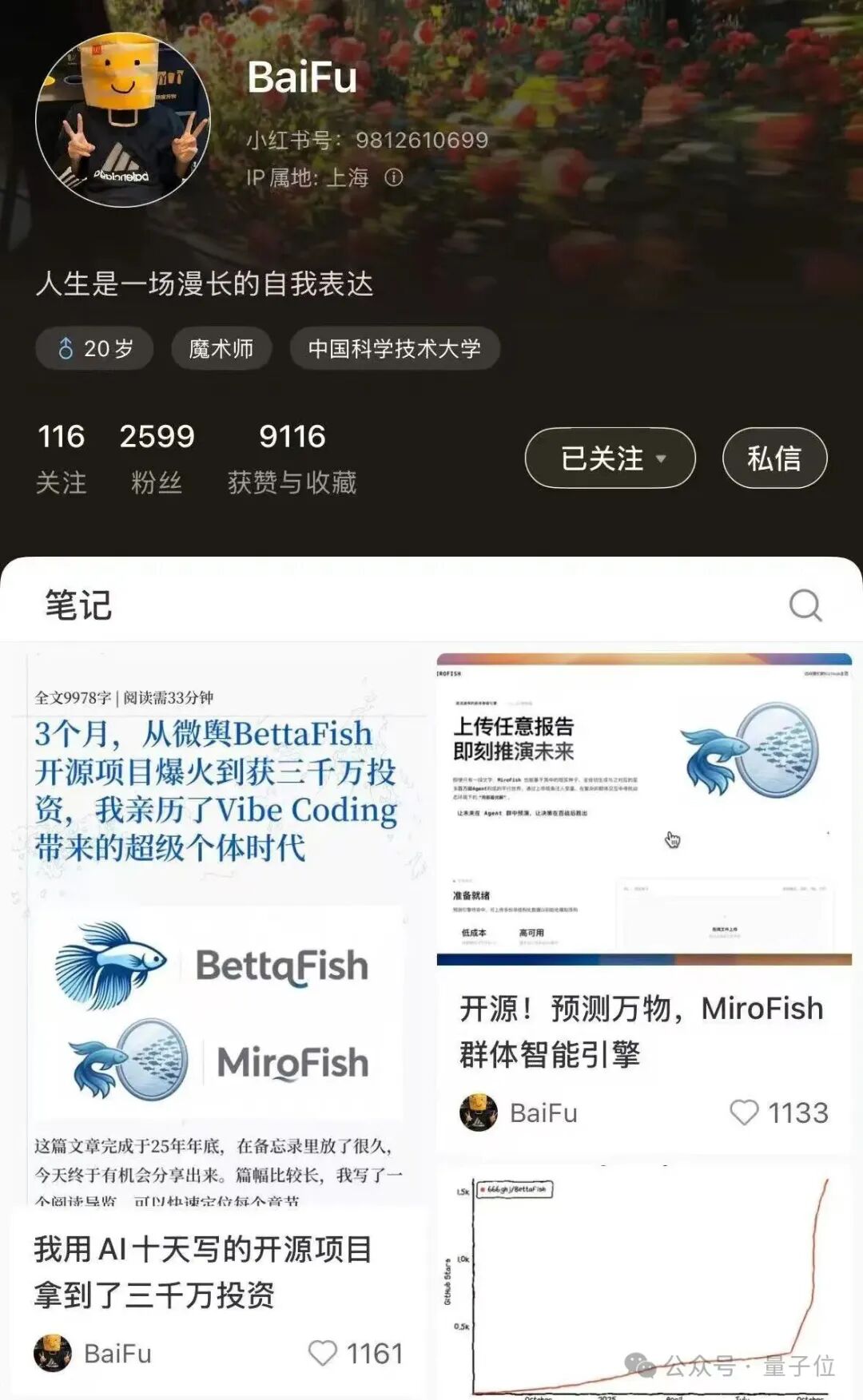 作者BaiFu的小红书个人主页截图