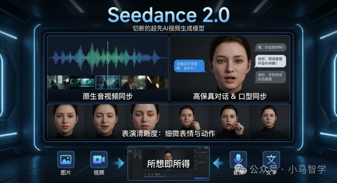 Seedance 2.0 AI视频生成模型核心功能界面
