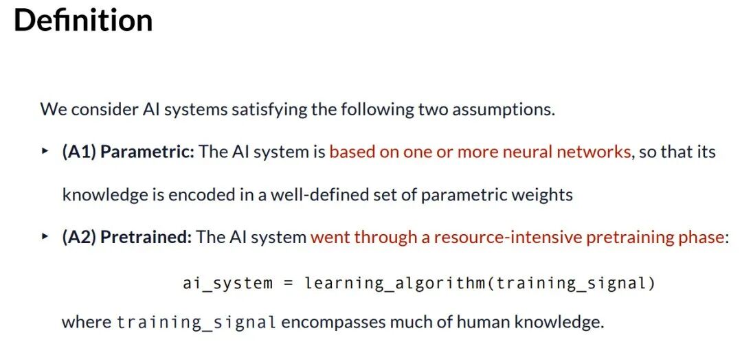 关于参数化与预训练假设的定义图片