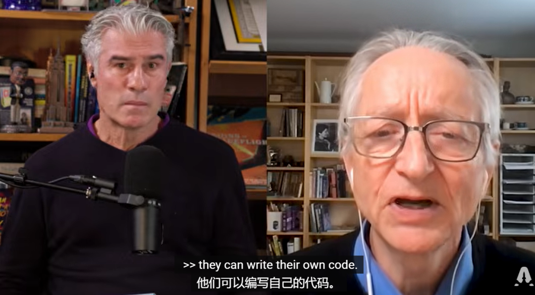 辛顿谈论AI自我编写代码
