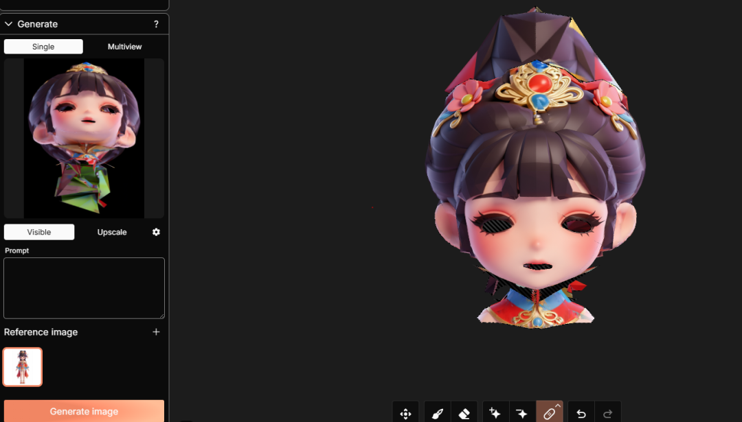 为卡通模型重新生成贴图