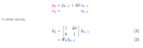 运动学更新方程 (2)(3)