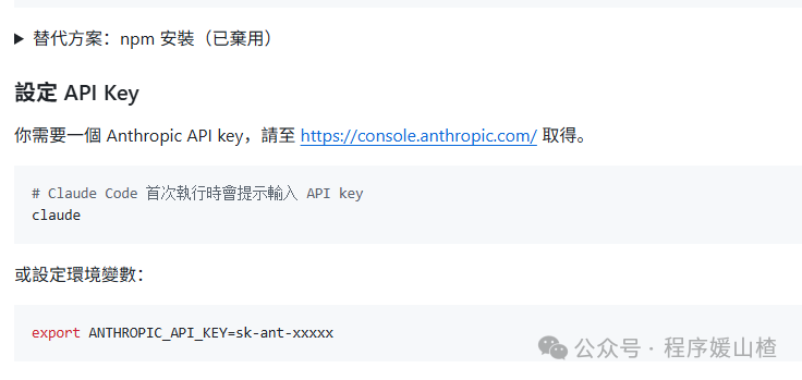 Anthropic API Key 设置说明