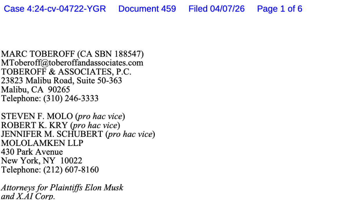 法律文件封面，显示案件号及代表律师信息