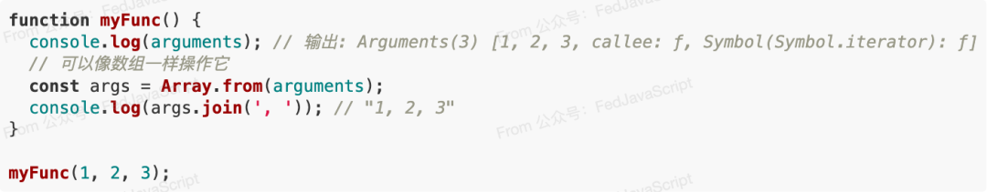 传统函数可以正常使用 arguments 对象