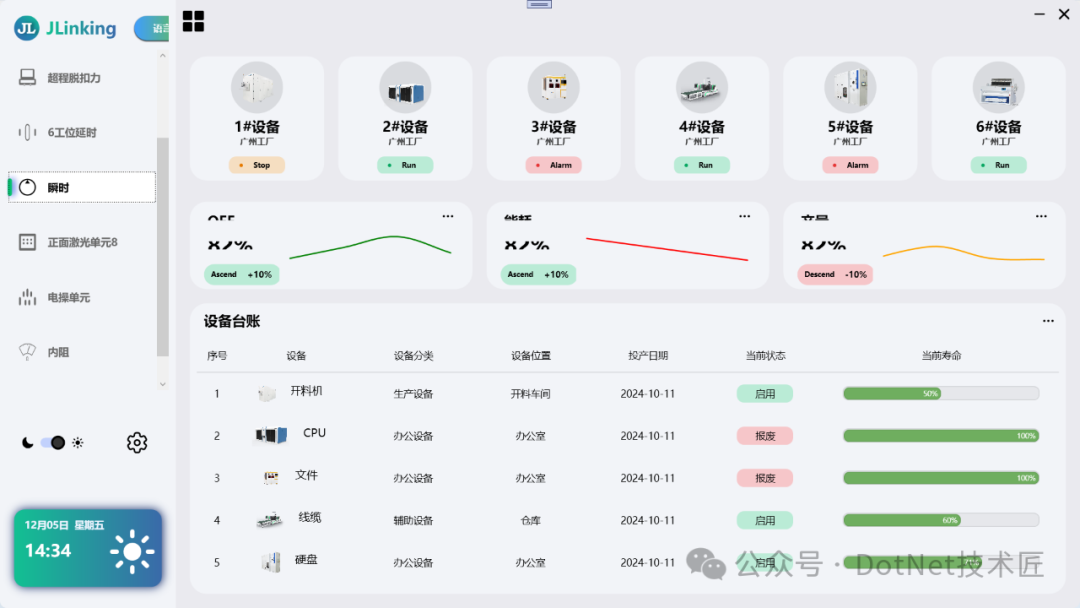 瞬时力检测界面截图